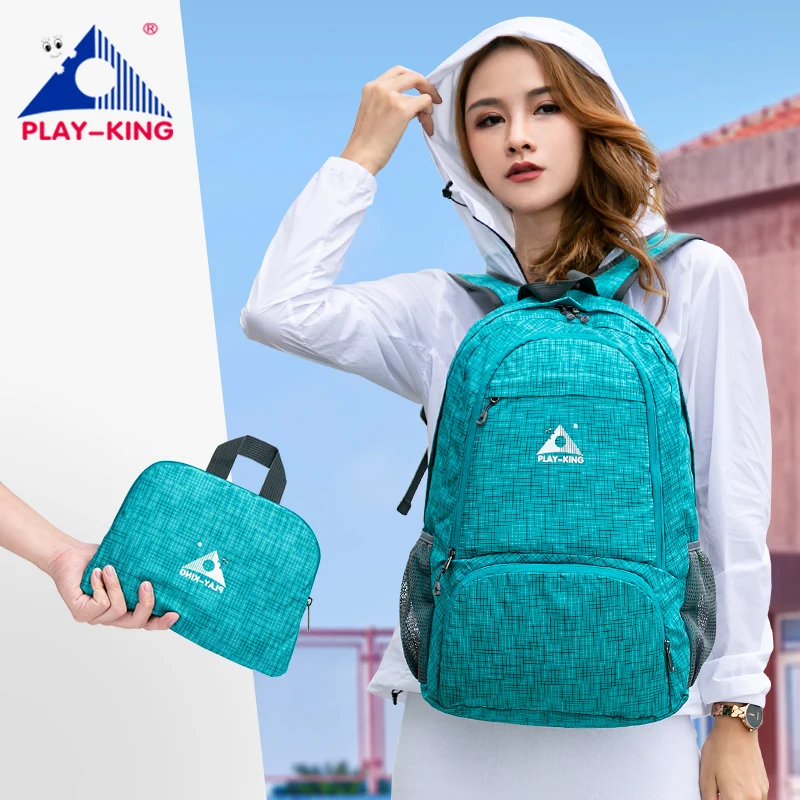 PLAYKING 접이식 방수 배낭 초경량 학교 가방