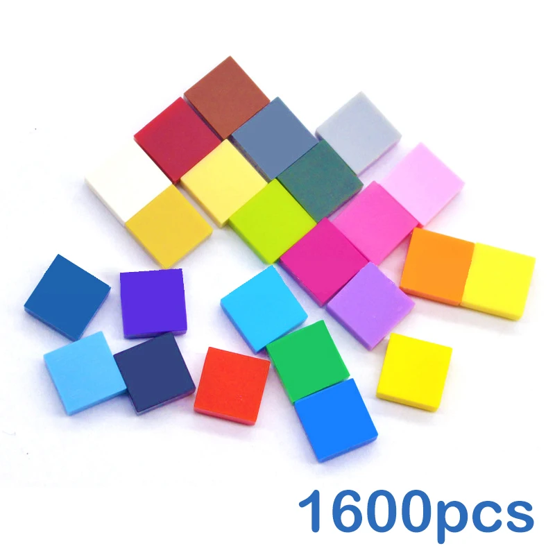 1600pcs DIY 빌딩 블록 그림 벽돌 부드러운 1x1 24 색 교육 크리 에이 티브 크기 어린이를위한 3070 장난감과 호환 가능