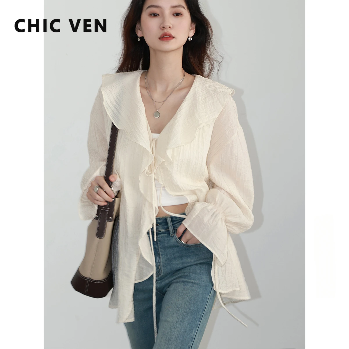 CHIC VEN 여성용 루즈 캐주얼 셔츠