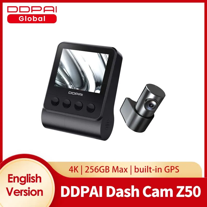 DDPAI 대시 캠 Z50 전면 및 후면 4K 캠