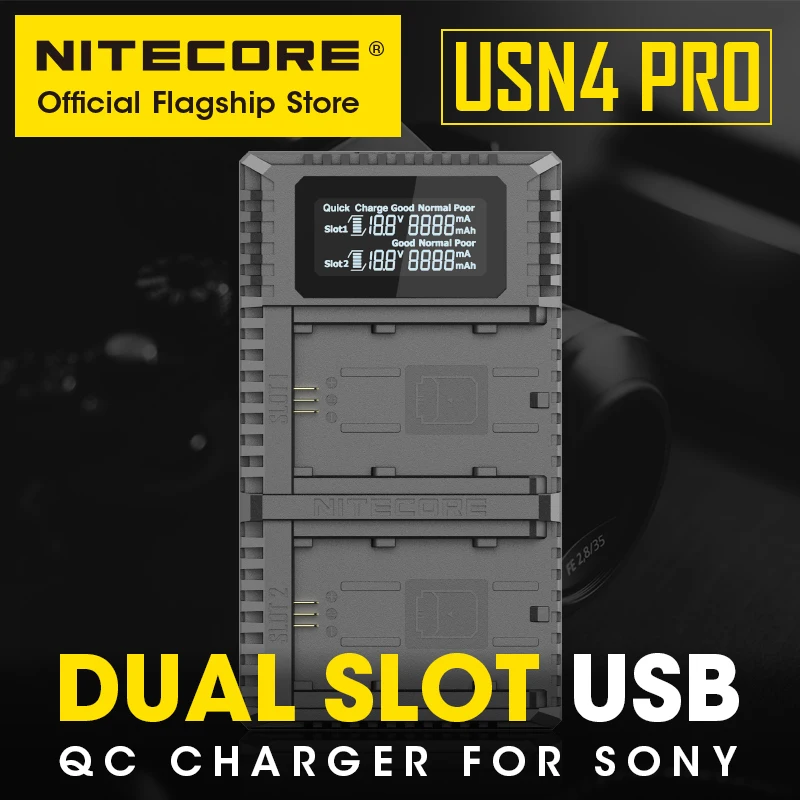NITECORE USN4 프로 소니 카메라 충전기