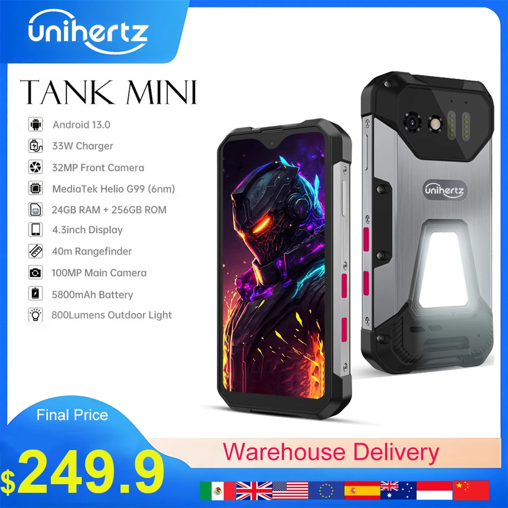 Unihertz 8849 탱크 미니 견고한 스마트폰