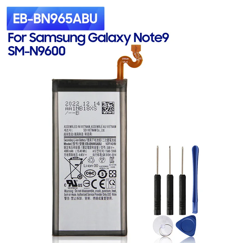 삼성 갤럭시 노트 9 용 교체 배터리 EB-BN965ABU