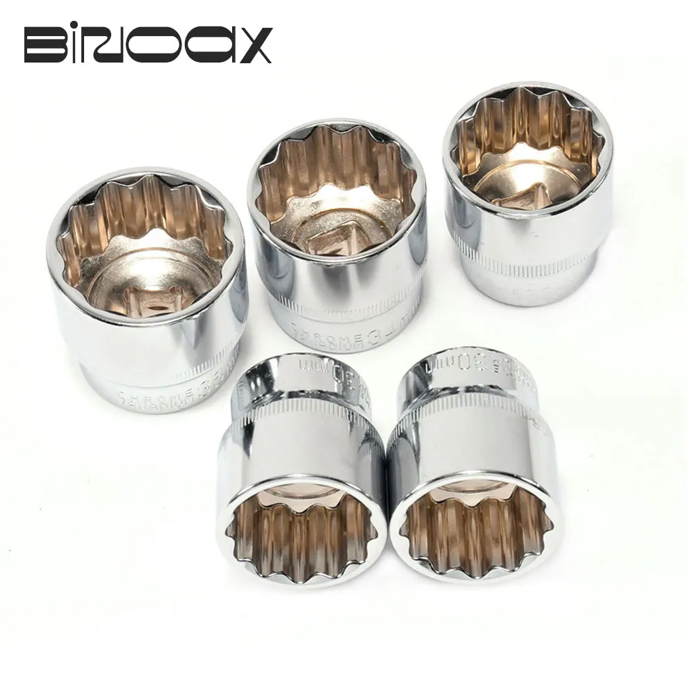 Binoax 자동차 수리 수공구용 래칫 렌치 12 톱니 소켓 세트