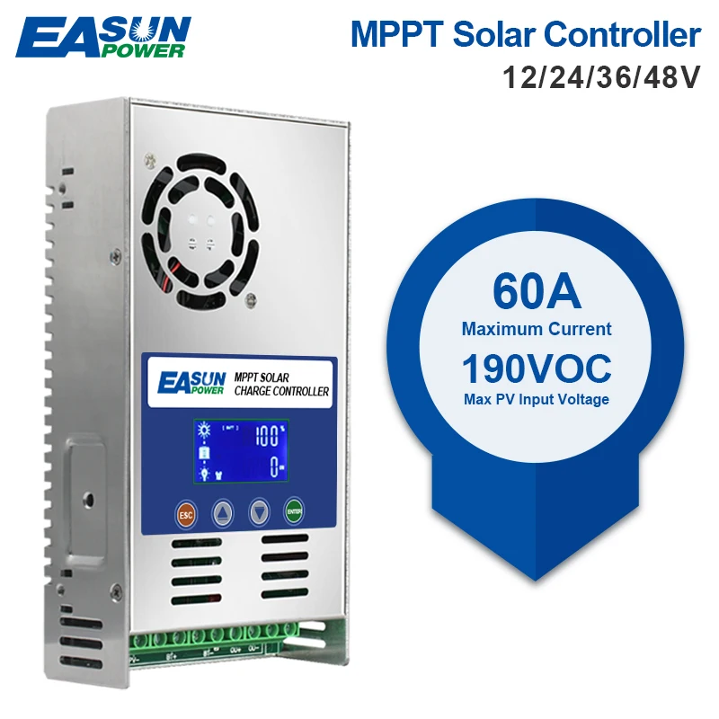 EASUN POWER-60A MPPT 태양광 충전 및 방전 컨트롤러