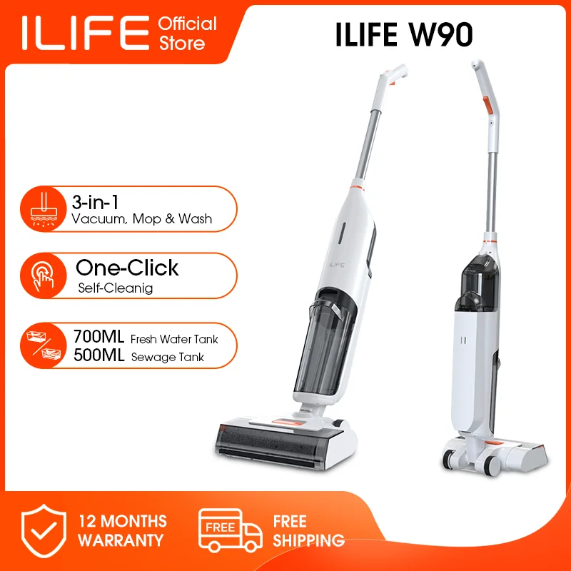 ILIFE W90 무선 습식 건식 세척 스마트 걸레 로봇