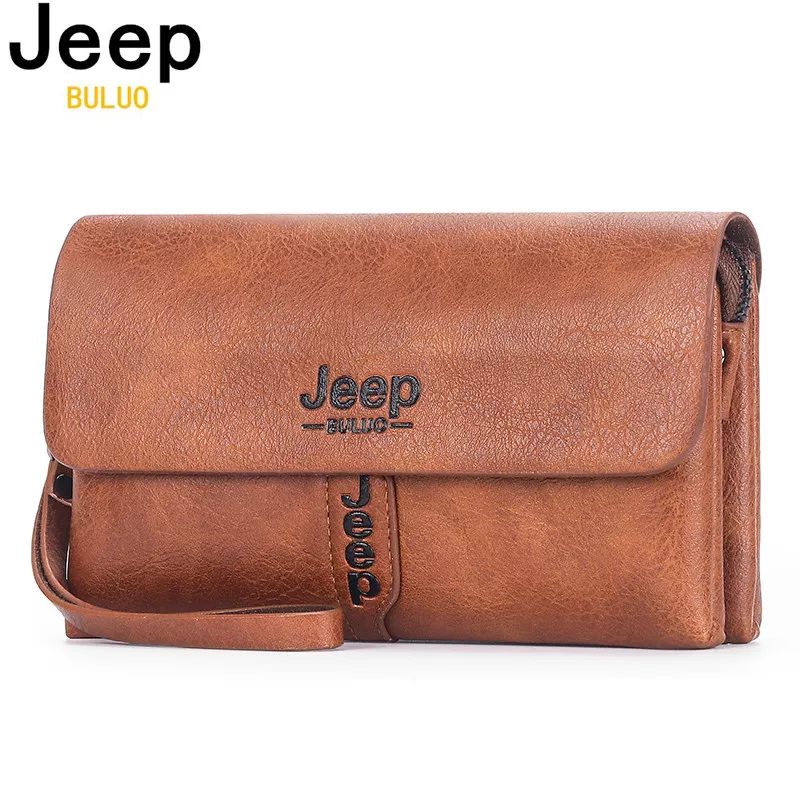 JEEP-BULUO 남성용 클러치 백