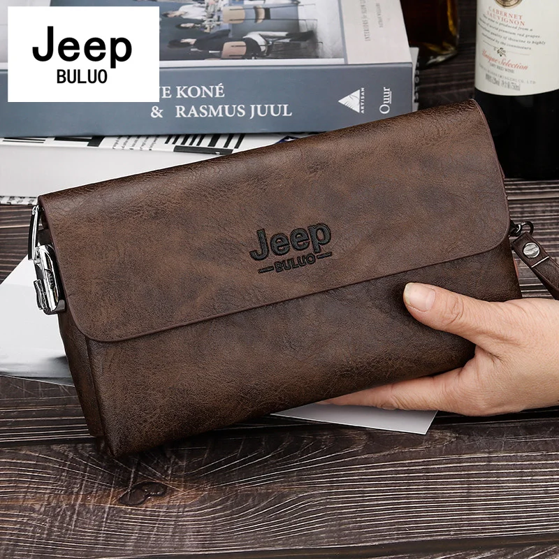 JEEP BULUO 브랜드 PU 가죽 클러치 백