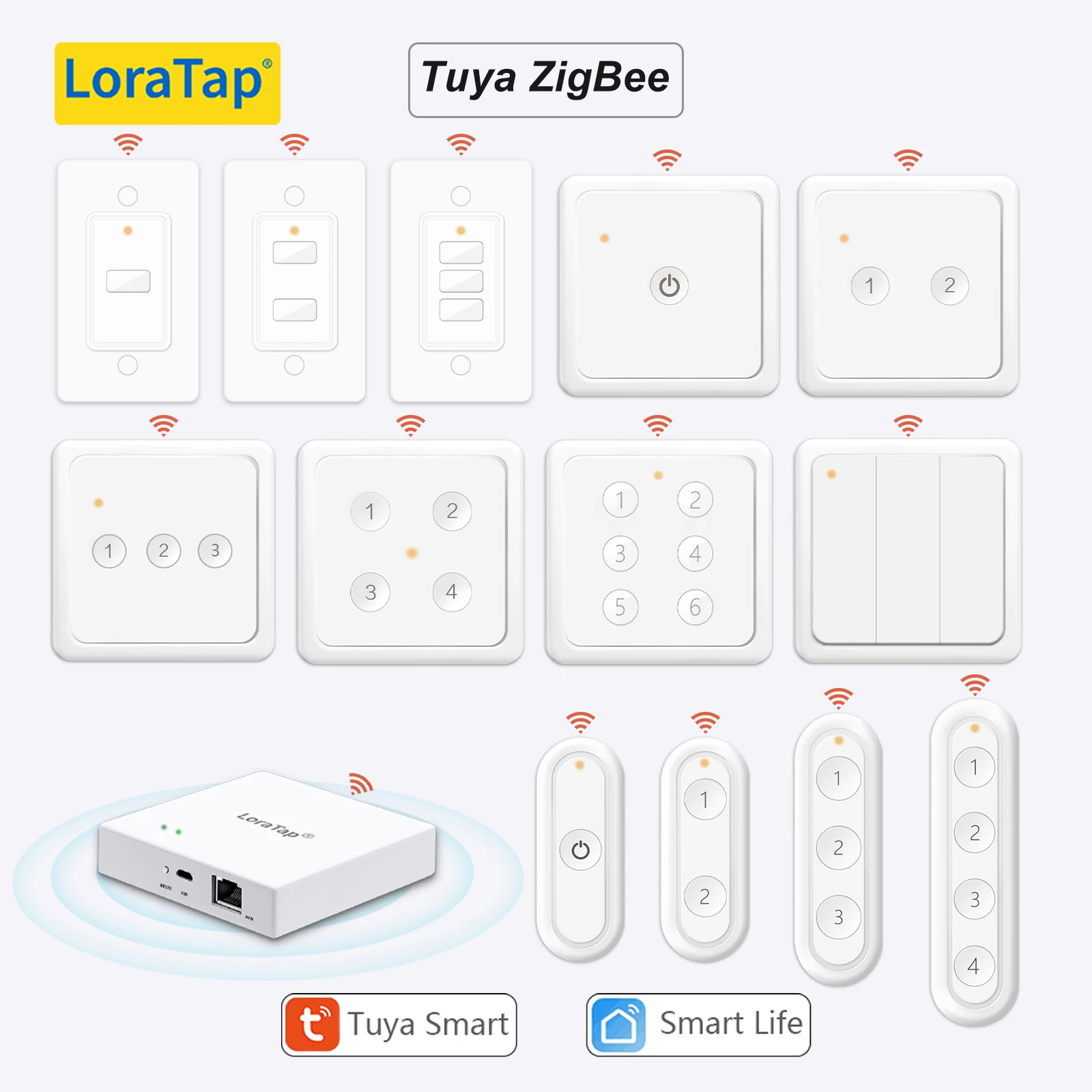 LoraTap 지그비 3.0 무선 푸시 버튼 원격 장면 자동화 제어 스위치