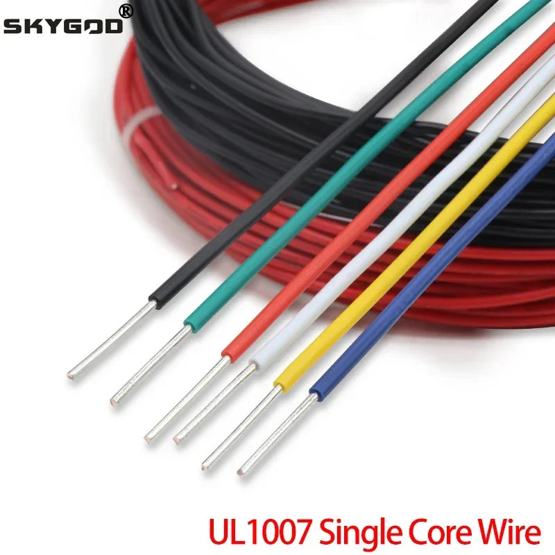 PVC 주석 도금 구리 싱글 코어 케이블 라인 UL1007