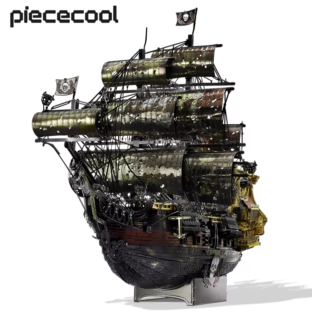 Piececool 3d 금속 퍼즐 앤 여왕의 복수 해적선 DIY 모델