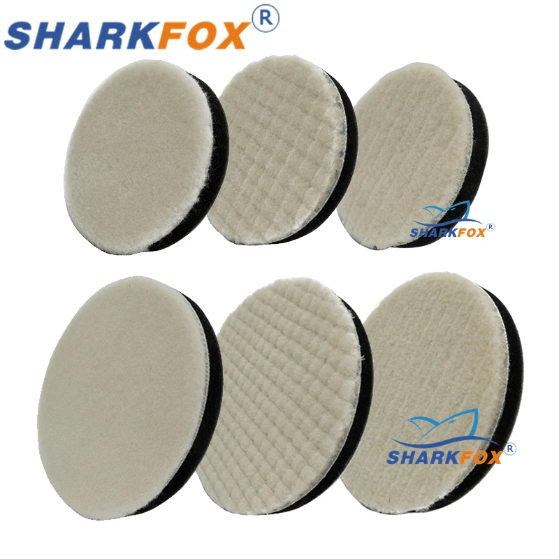 Sharkfox DA RO 자동차 광택기 연마 트레이용 일본 울 광택제 패드