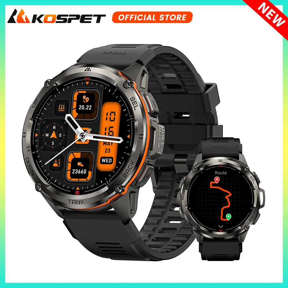 2024 KOSPET 탱크 T3 울트라 GPS 스마트 워치
