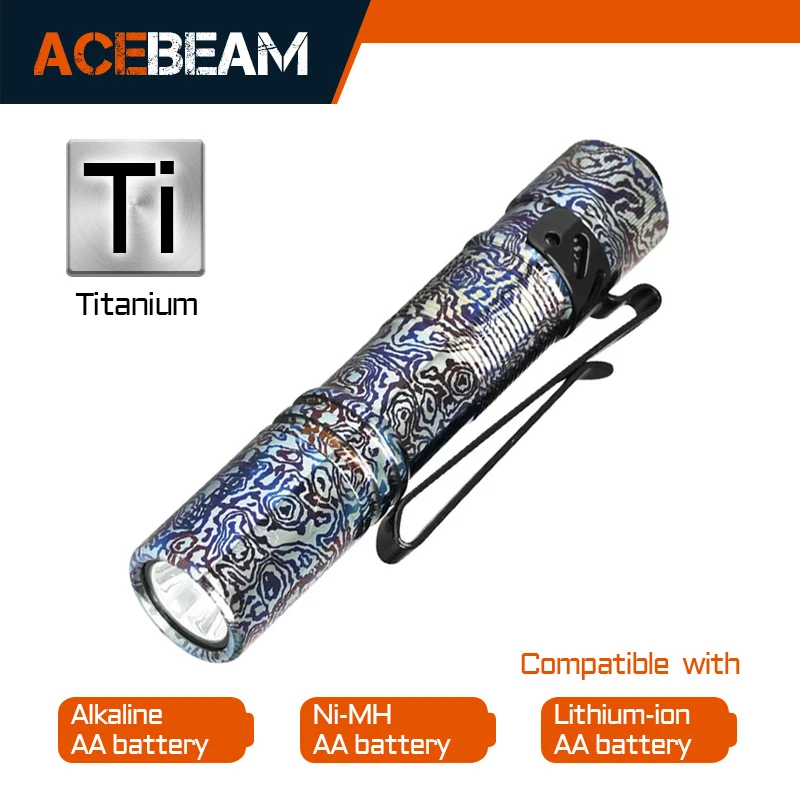ACEBEAM 포켓릿 AA 티타늄 EDC 손전등