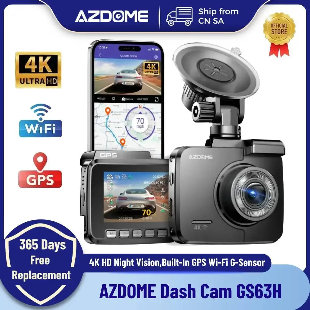 AZDOME 대시 캠 GS63H 4K HD 대시 카 카메라