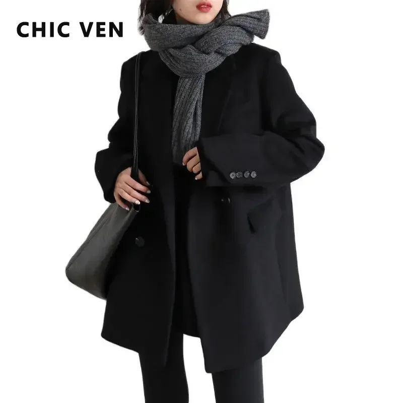 CHIC VEN 여성용 양모 혼방 코트