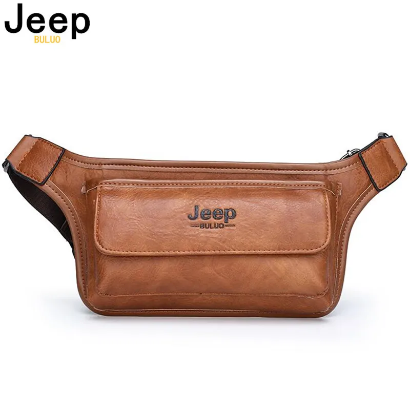 JEEP-BULUO 브랜드 캐주얼 기능성 돈 전화 벨트 가방