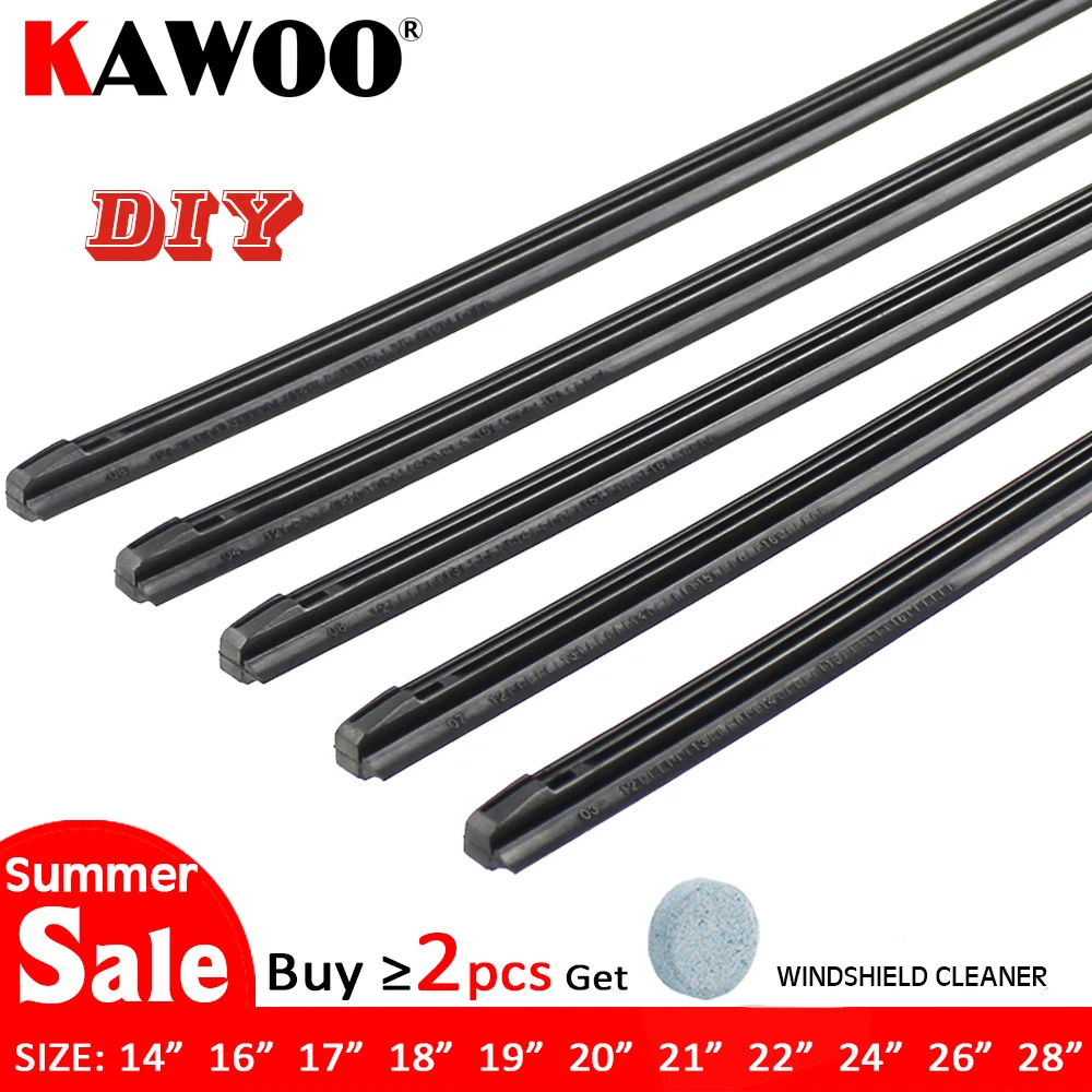 KAWOO 차량용 인서트 고무 스트립 와이퍼 블레이드 (리필)