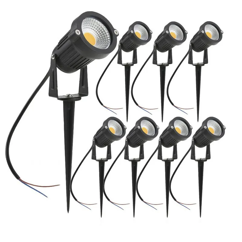 LED 정원 조명 야외 방수 잔디 램프 220V110V12V 5W 풍경 스파이크 전구 IP65
