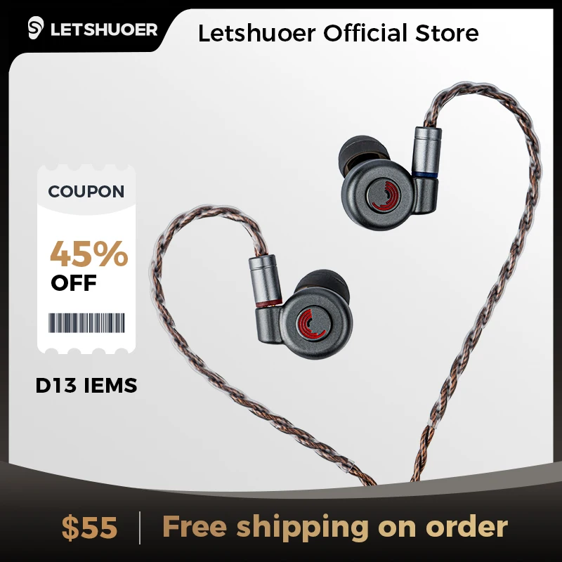 LETSHUOER D13 다이나믹 드라이버 이어폰