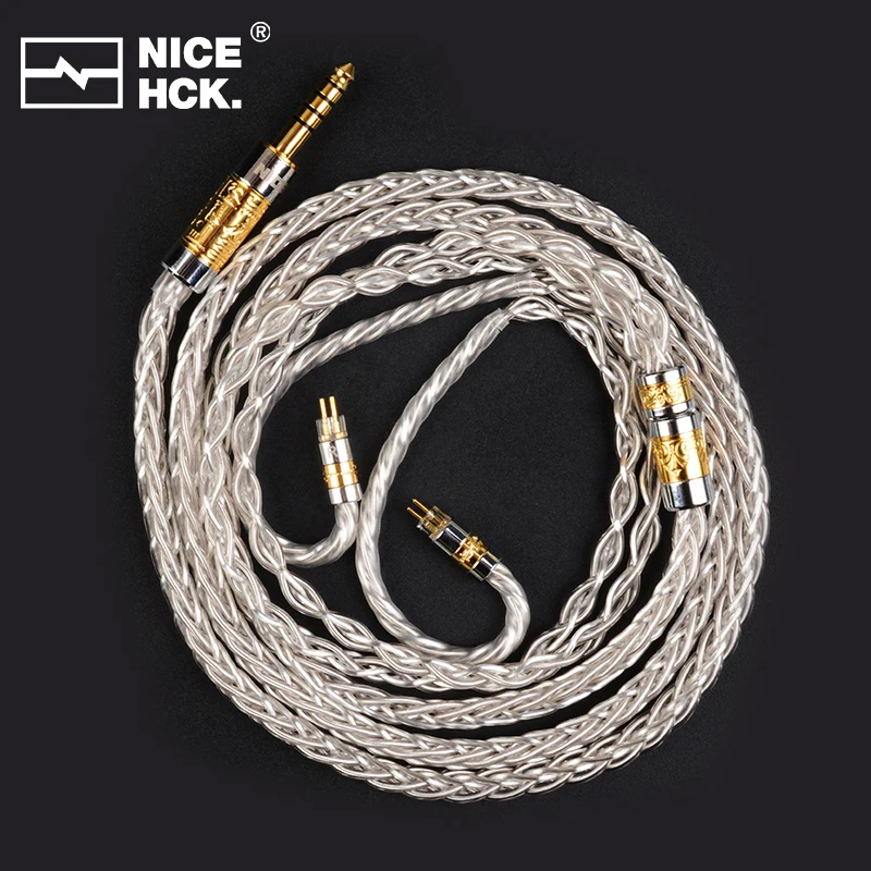 NICEHCK MoonGod HIFI 케이블 실버 도금 후루카와 구리 이어폰 IEM 와이어 3.5