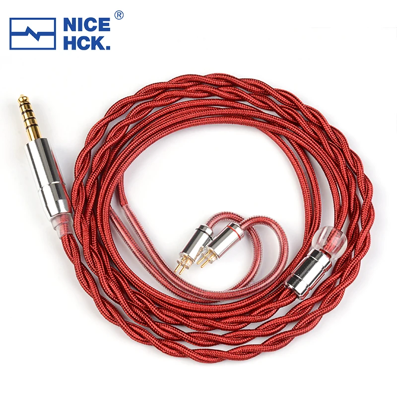 NICEHCK RedAg 4N 순수 실버 + 고전도성 구리 HiFi 이어폰 동축 케이블