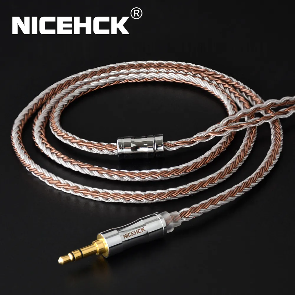 NiceHCK C16-5 16 코어 구리 실버 혼합 케이블