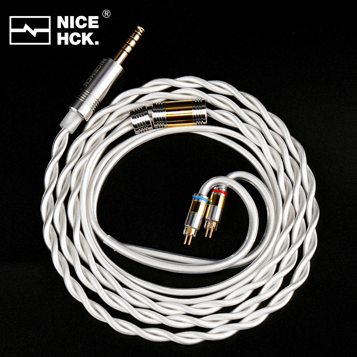 NiceHCK SnowCat HiFi 케이블 6N OCC + 6N 실버 도금 OCC 이어폰 와이어