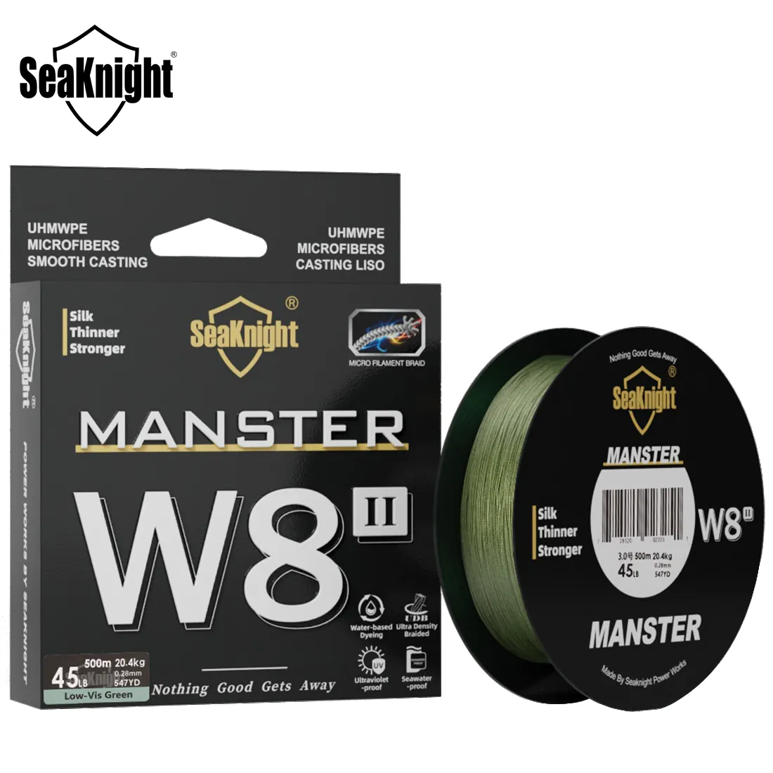 SeaKnight 새로운 몬스터 맨스터 W8 II 150M 300M 500M 8 가닥 캐스팅 꼰 와이어 낚싯줄
