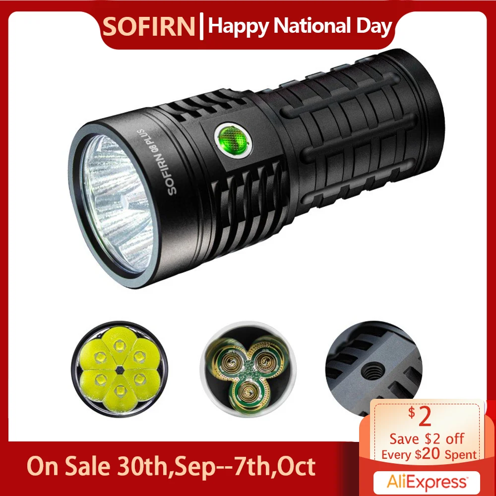 Sofirn USB C 충전식 LED 토치 21700