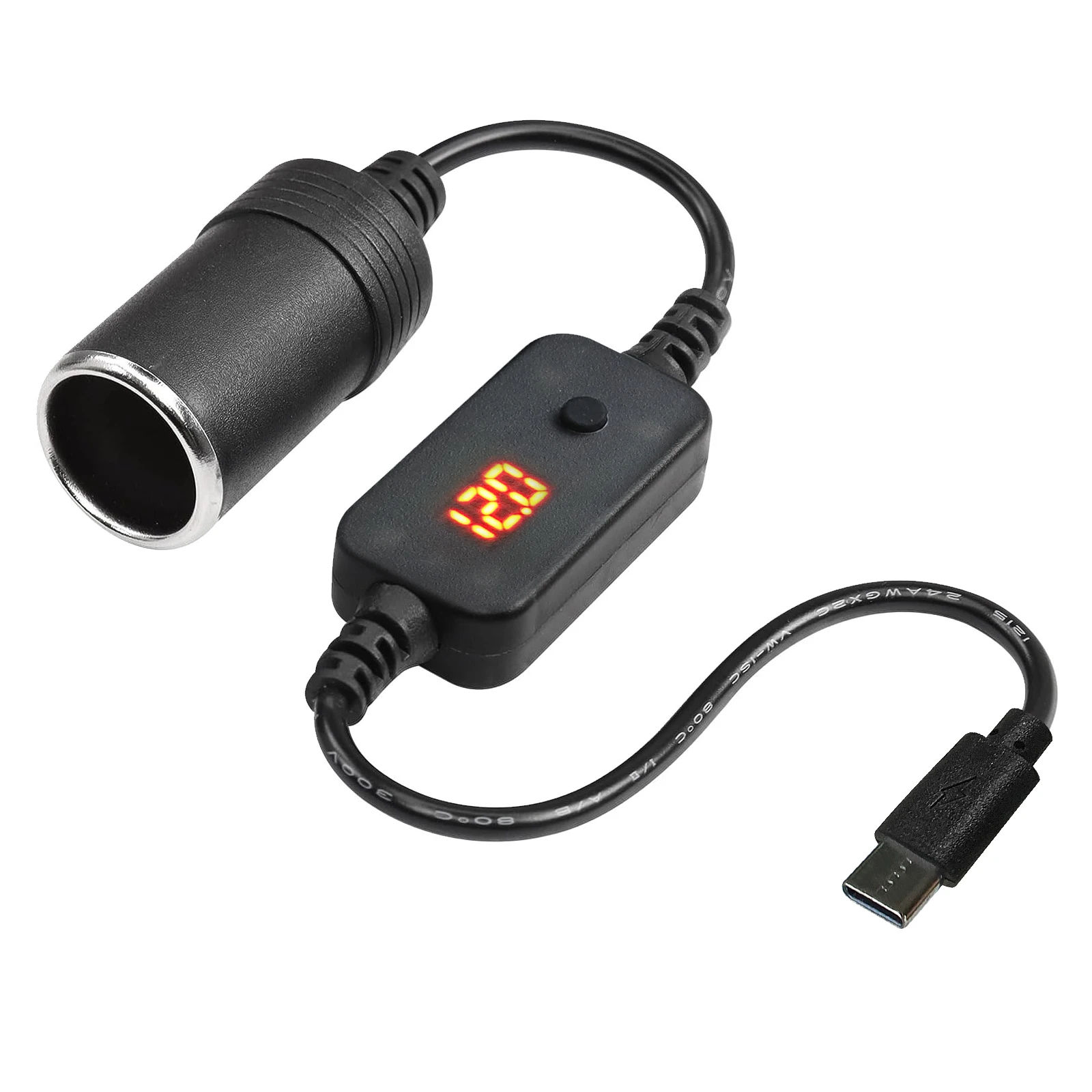 USB C타입-자동차 담배 라이터 소켓 암 컨버터 어댑터 코드
