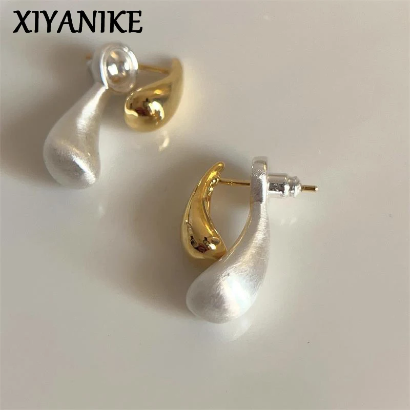 XIYANIKE 여성용 프렌치 물방울 귀걸이