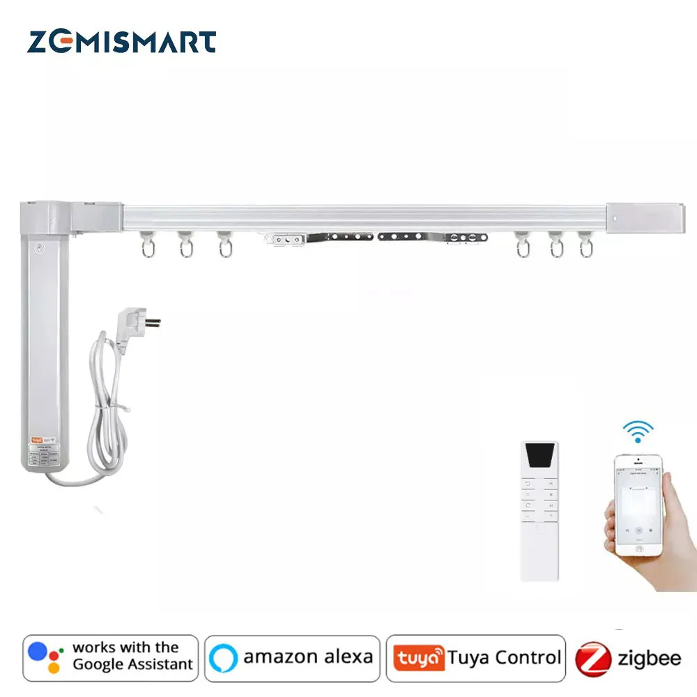 Zemismart 지그비 3.0 스마트 커튼 트랙