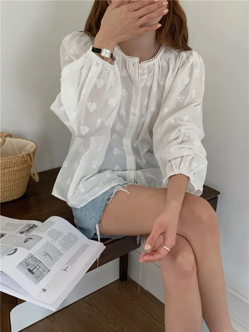 여성용 용수철 셔츠 블라우스