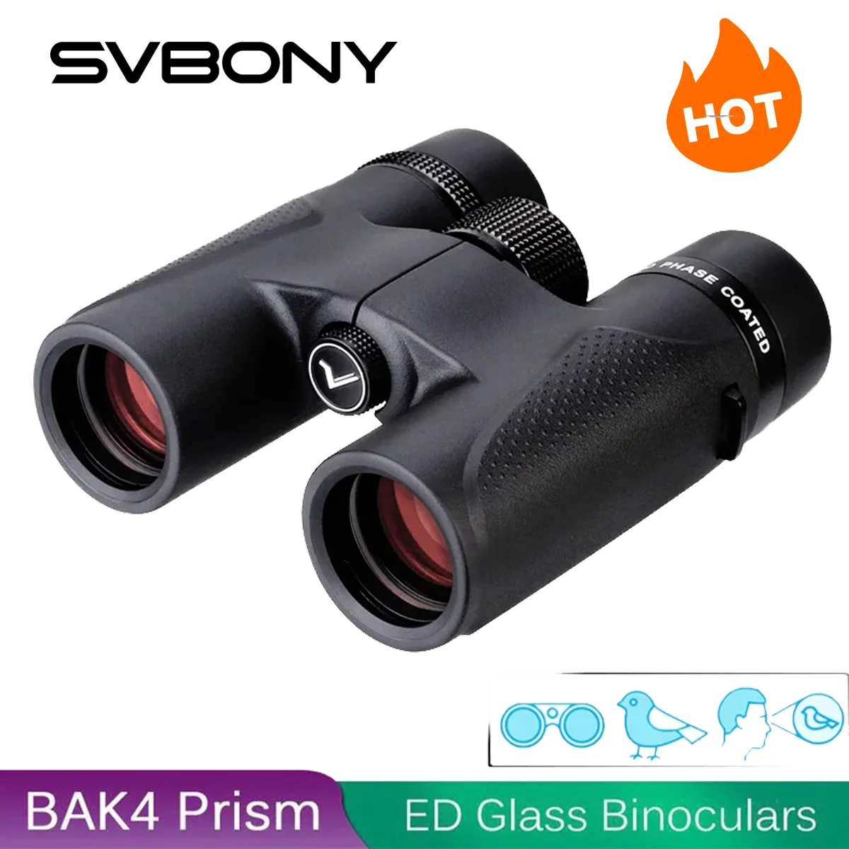 SVBONY SV202 ED 장거리 쌍안경 8X32/8x42/10x42