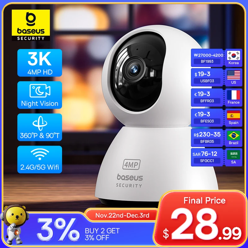 Baseus 스마트 5G 와이파이 보안 카메라