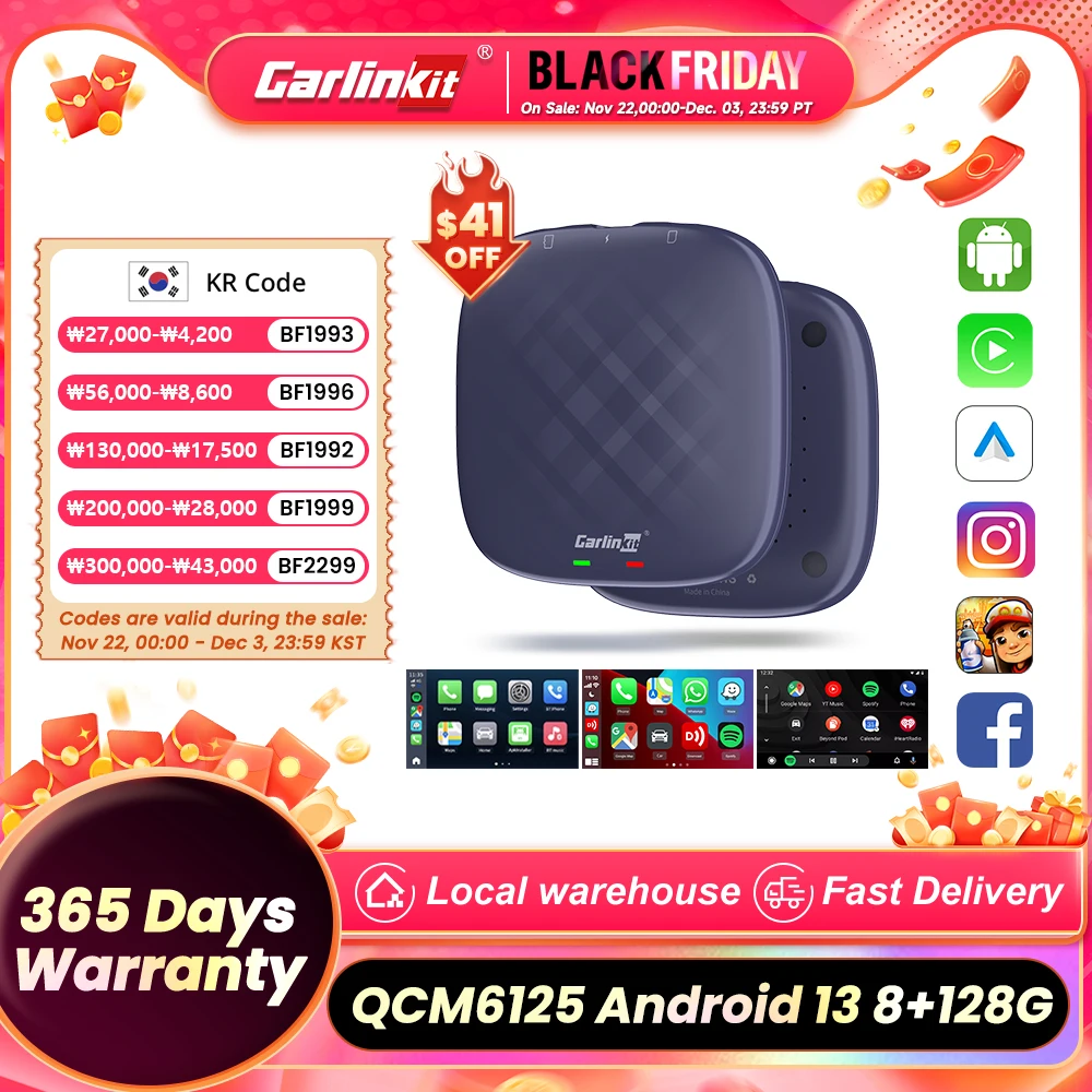 CarlinKit 무선 카플레이 Ai TV 박스