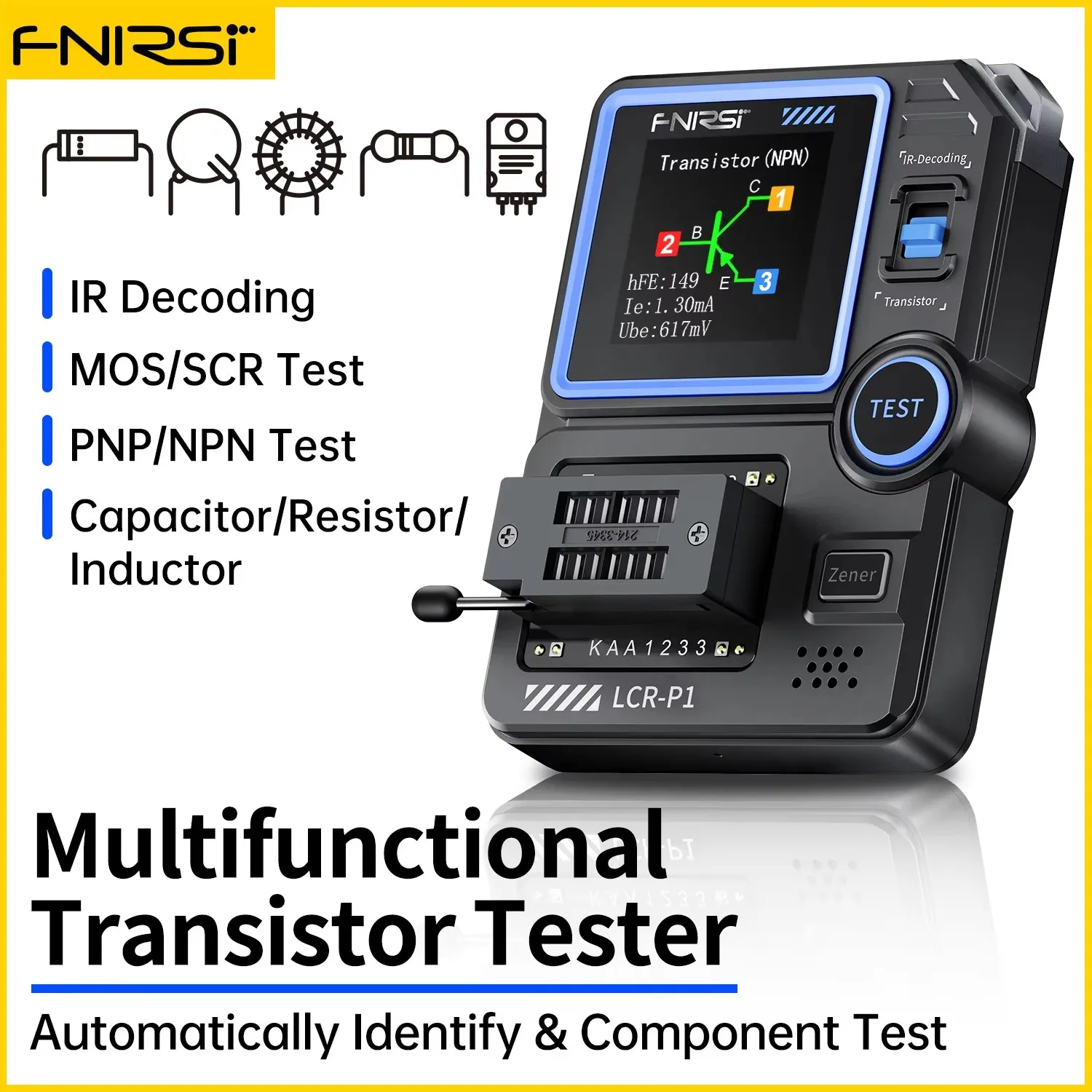 FNIRSI LCR-P1 트랜지스터 테스터