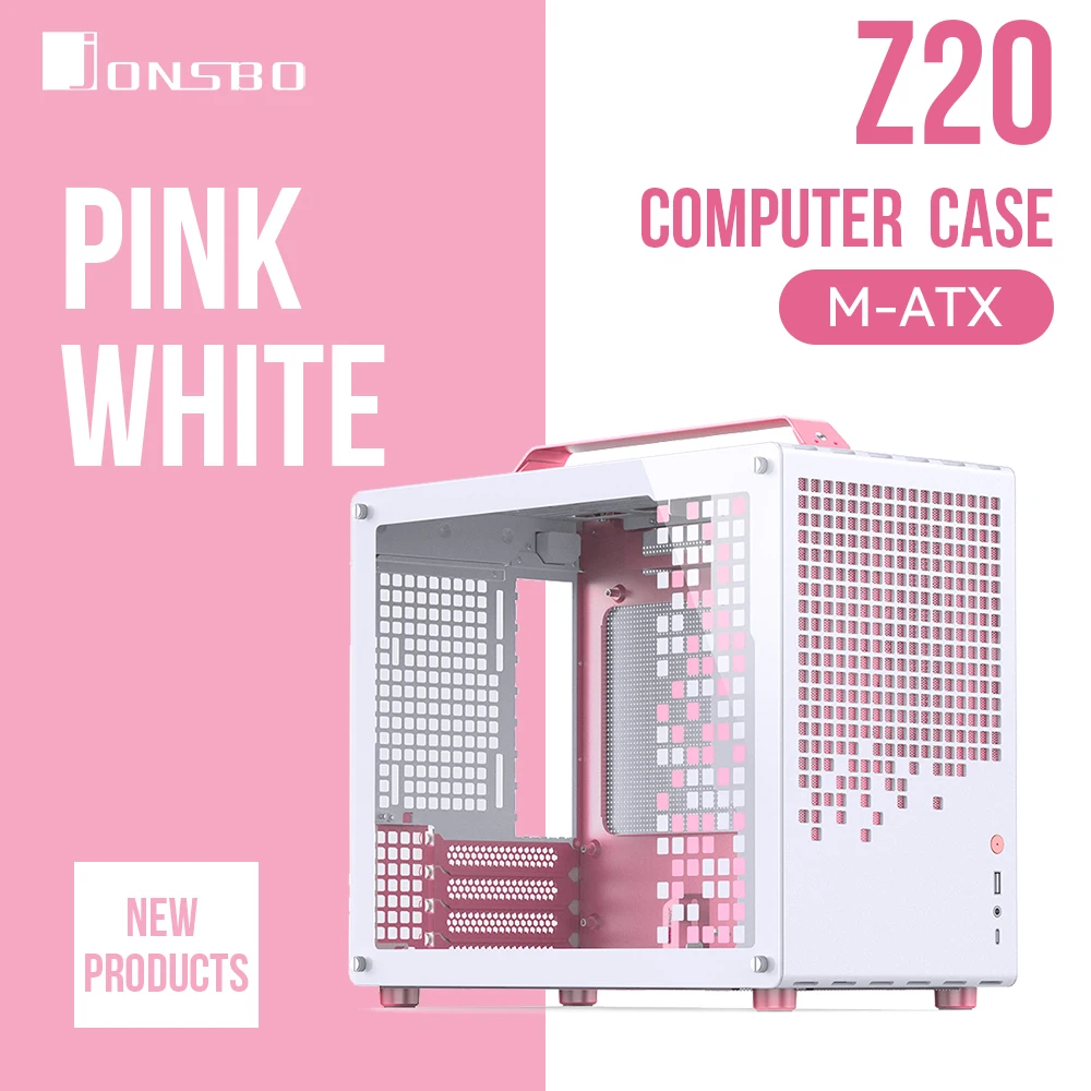 JONSBO Z20 오렌지 블랙 MATX ATX 섀시 분리형 핸들 케이스