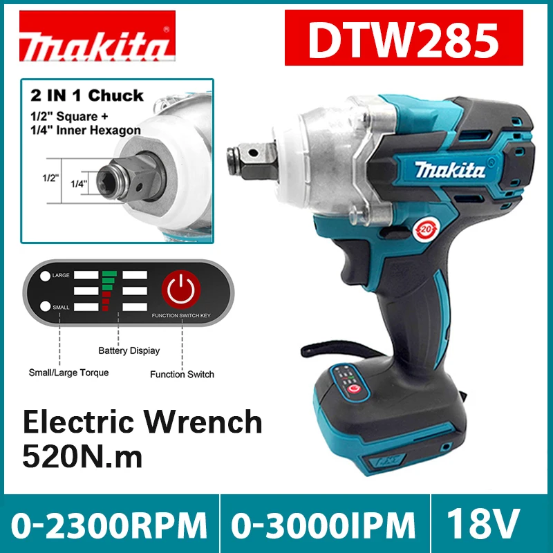 Makita DTW285 520N.M 임팩트 전기 렌치