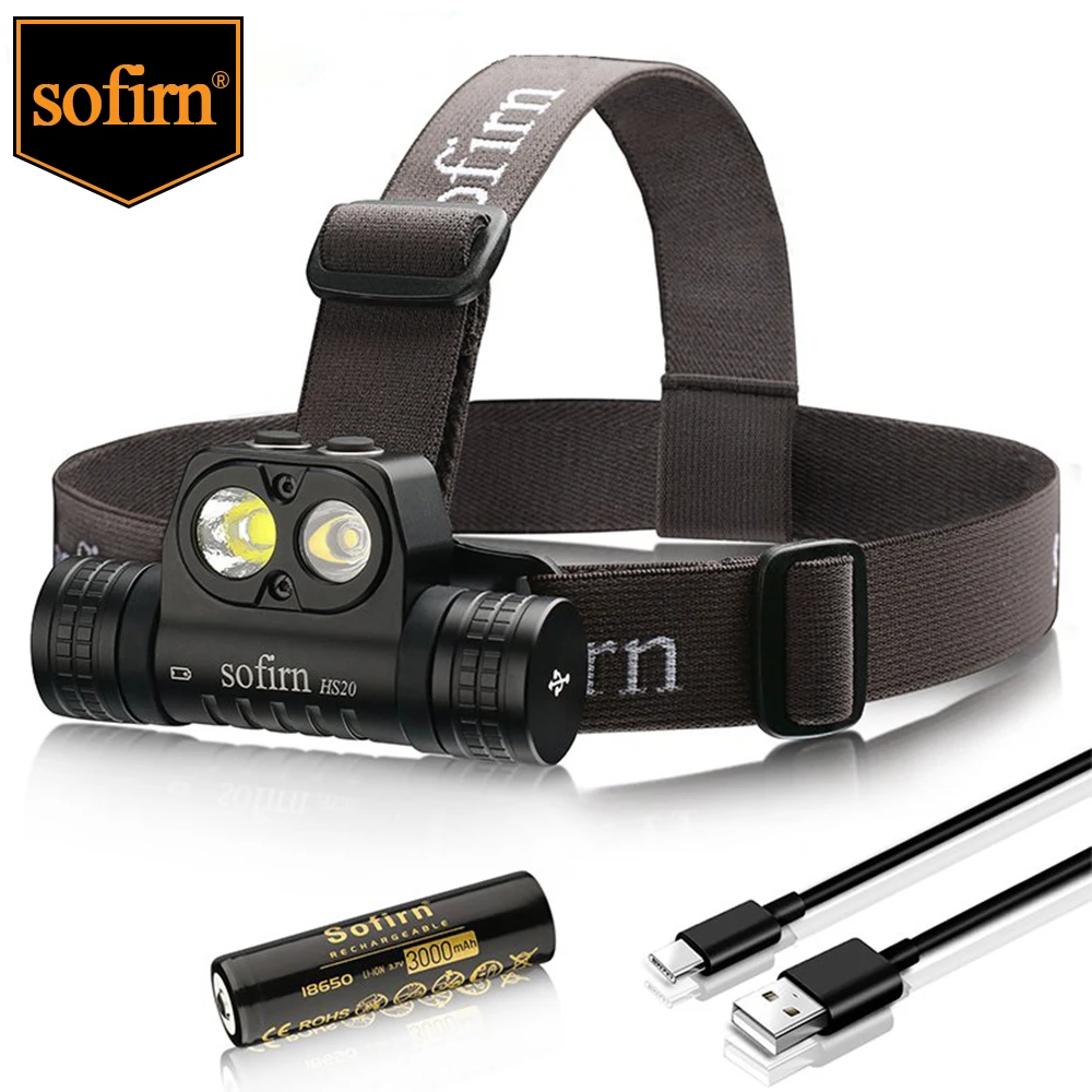 Sofirn USB C 충전식 LED 헤드램프 18650