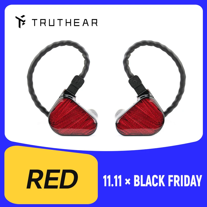 Truthear x Crinacle ZERO:RED 듀얼 다이내믹 드라이버 인이어 헤드폰