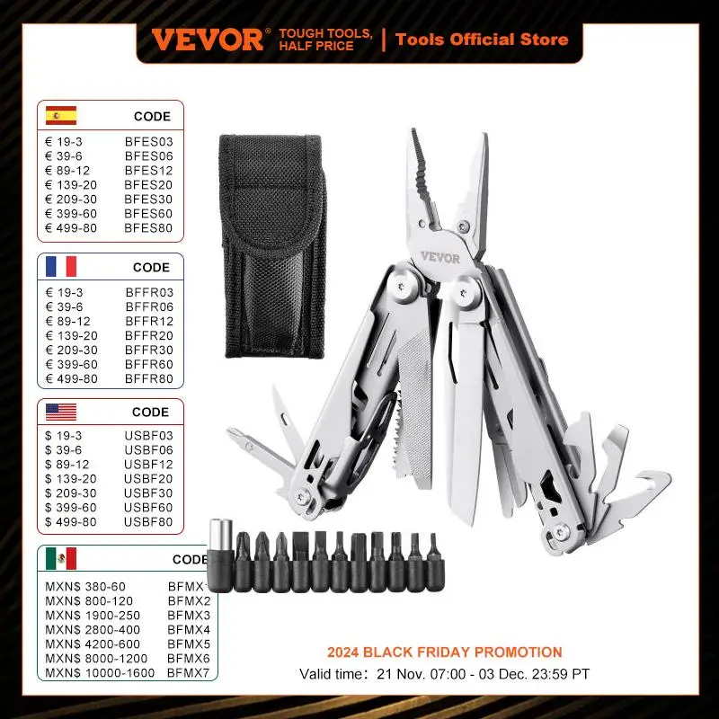 VEVOR 16 17-in-1 멀티툴 플라이어