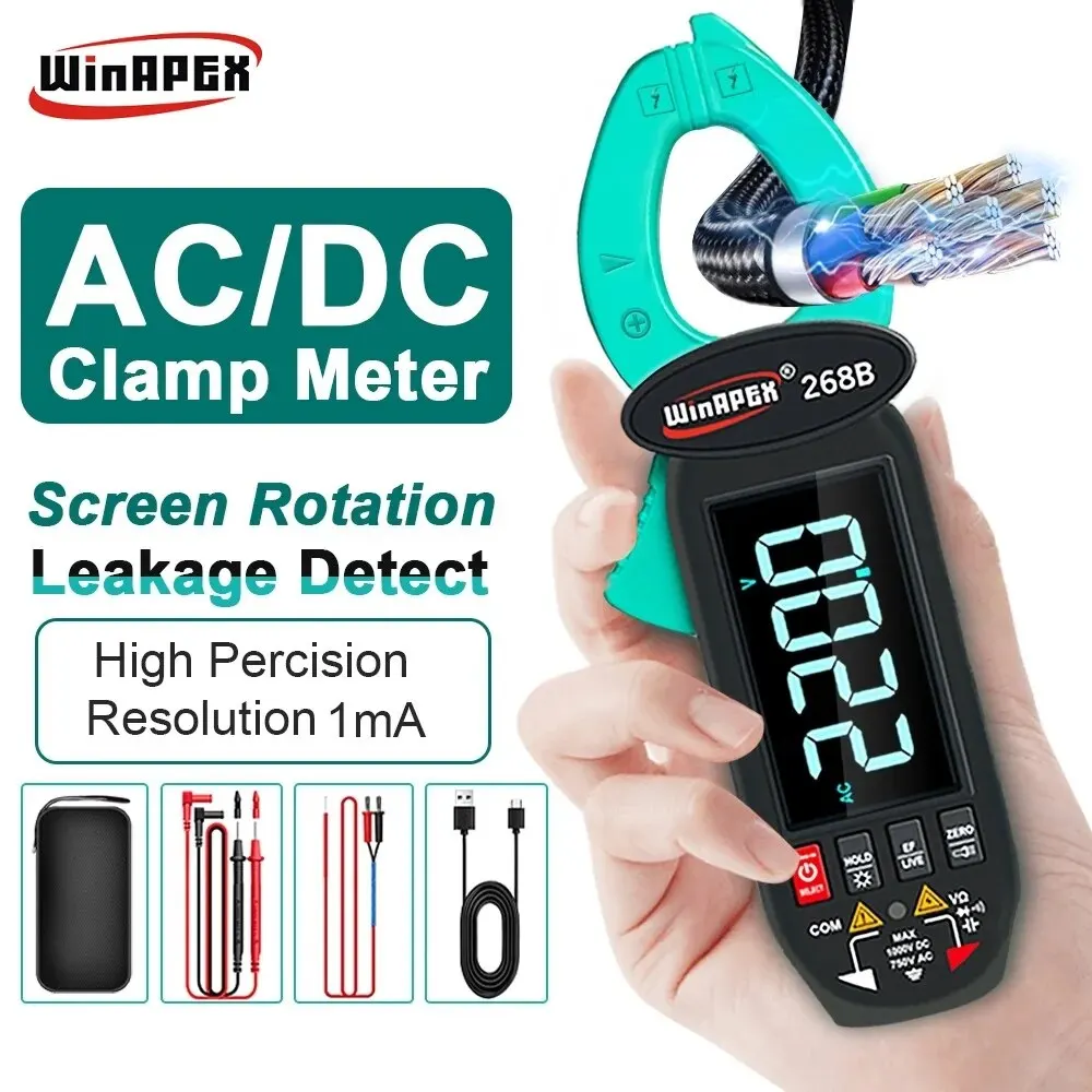 WINAPEX DC AC 고정밀 클램프 계량기