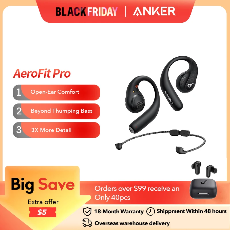 Anker Soundcore AeroFit Pro 오픈 이어 헤드폰