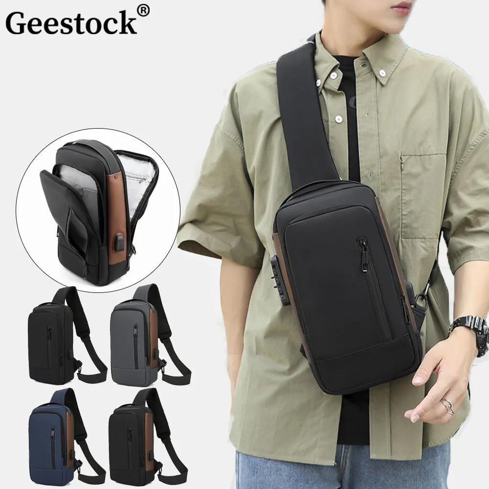 Geestock 남성용 방수 숄더백