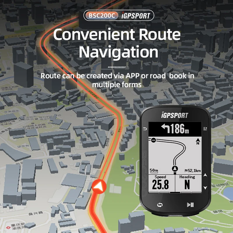 IGPSPORT BSC200C GPS 자전거 컴퓨터 사이클링 주행 거리계 무선 속도계