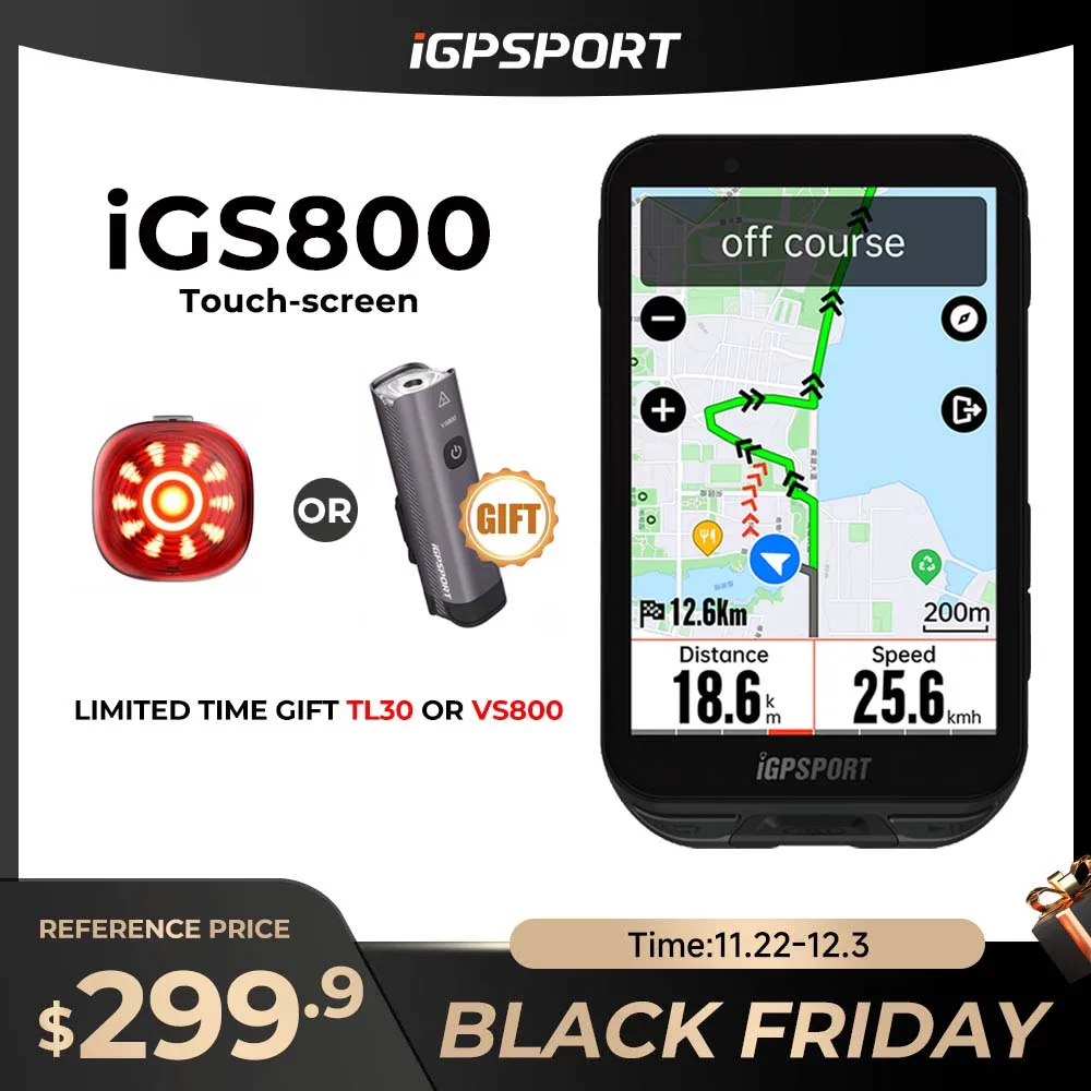 IGPSPORT iGS800 터치스크린 자전거 컴퓨터