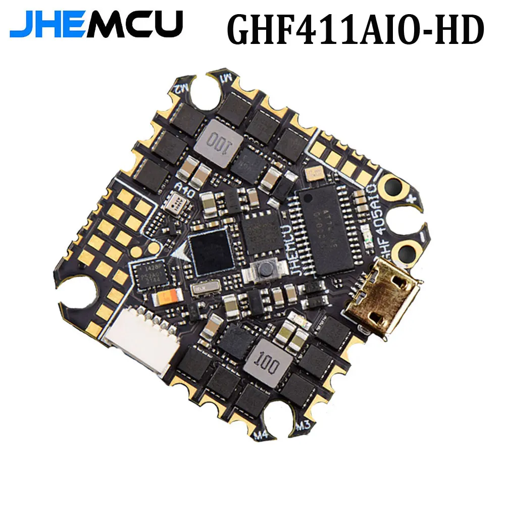 JHEMCU GHF405AIO-HD AIO 비행 컨트롤러 F405 F4 내장 OSD Blheli-S ESC 2-6S Lipo