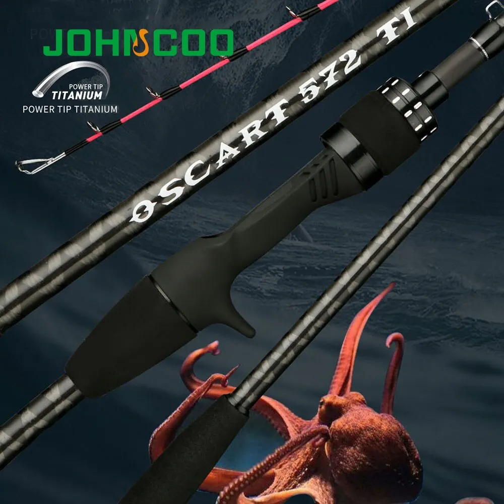 Johncoo 강력한 티타늄 팁 지깅 로드 캐스팅 낚싯대